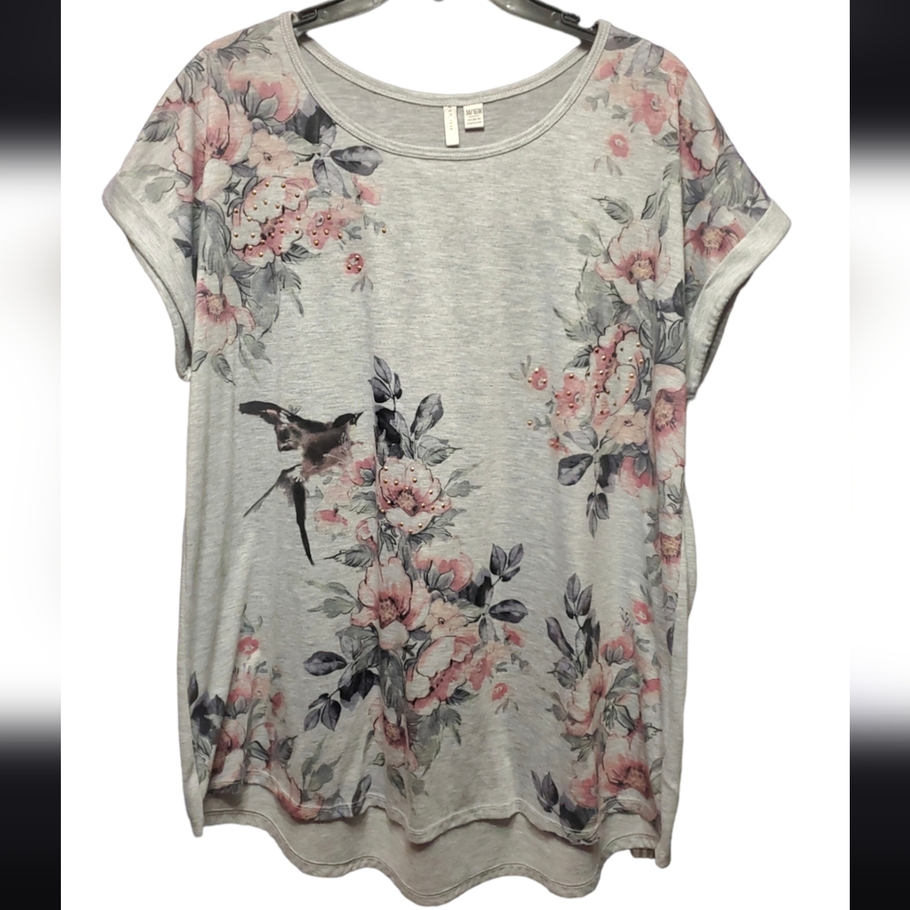 Cato Drop Sleeve Floral Top 14/16W